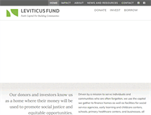 Tablet Screenshot of leviticusfund.org